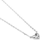 Mabina Girocollo in argento con catena forzatina e cuore 553904